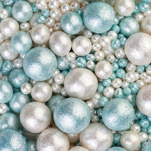 Посыпка кондитерская из дутого риса жемчуг блестящий "Бело-голубой микс" 50 г 809, 250 ₽ Посыпка кондитерская из дутого риса жемчуг блестящий "Бело-голубой микс" 50 г 809