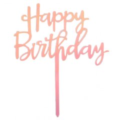 Топпер декоративный акриловый "Happy Birthday" 22х16 см 5389818, 219 ₽ Топпер декоративный акриловый "Happy Birthday" 22х16 см 5389818