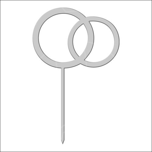 Топпер декоративный акриловый "Кольца на палочке" Серебро 10х8 см ТСК136, 289 ₽ Топпер декоративный акриловый "Кольца на палочке" Серебро 10х8 см ТСК136