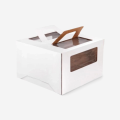 Коробка для торта с окном и ручкой белая 30х30х19 см Коробка для торта, 300x300x190мм, микрогофрокартон, белая, с окном, с ручками, 179 ₽ Коробка для торта с окном и ручкой белая 30х30х19 см Коробка для торта, 300x300x190мм, микрогофрокартон, белая, с окном, с ручками