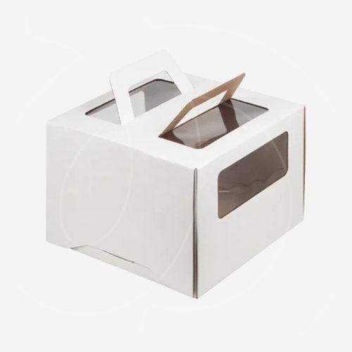 Коробка для торта с окном и ручкой белая 30х30х22 см 019030, 229 ₽ Коробка для торта с окном и ручкой белая 30х30х22 см 019030