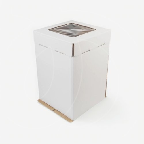 Коробка для торта с окном 50х50х65 см , 369 ₽ Коробка для торта с окном 50х50х65 см