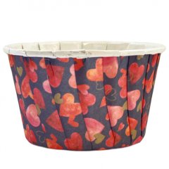 Капсула бумажная с подворотом "Чёрная с сердечками" D50 H40 1 шт б-76, 7 ₽ Капсула бумажная с подворотом "Чёрная с сердечками" D50 H40 1 шт б-76