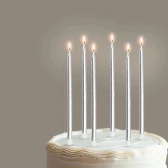 Свечи декоративные Серебряные 10 см 8 шт 620186G-S, 190 ₽ Свечи декоративные Серебряные 10 см 8 шт 620186G-S
