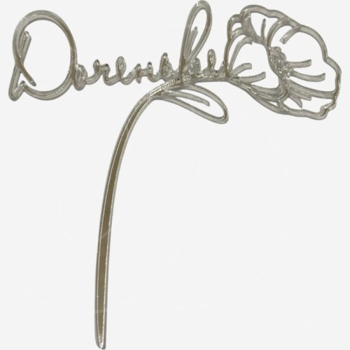 Топпер декоративный акриловый "Доченьке" Серебро 11х10 см , 299 ₽ Топпер декоративный акриловый "Доченьке" Серебро 11х10 см