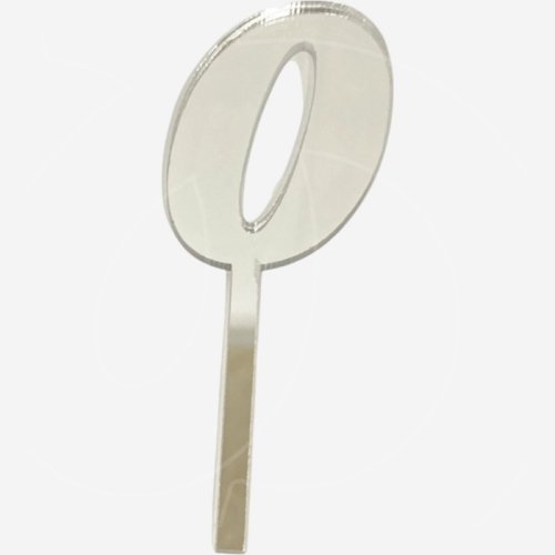 Топпер декоративный акриловый "Цифра 0" Серебро 9,5х3,5 см , 159 ₽ Топпер декоративный акриловый "Цифра 0" Серебро 9,5х3,5 см