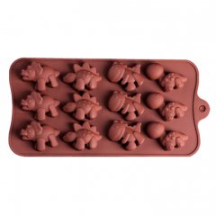 Форма силиконовая для шоколада "Динозаврики" 12 шт 1057114, 219 ₽ Форма силиконовая для шоколада "Динозаврики" 12 шт 1057114