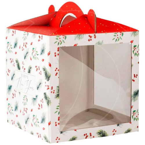 Коробка для торта с окном и ручкой "Happy New Year" 20х20х20 см 7045775, 199 ₽ Коробка для торта с окном и ручкой "Happy New Year" 20х20х20 см 7045775