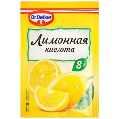 Лимонная кислота Dr.Oetker (Dr. Bakers) 8 г 1-84-008004, 29 ₽ Лимонная кислота Dr.Oetker (Dr. Bakers) 8 г 1-84-008004
