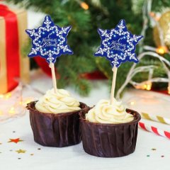 Набор топперов декоративных бумажных "Снежинки" 12 шт 1353831, 149 ₽ Набор топперов декоративных бумажных "Снежинки" 12 шт 1353831