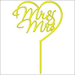 Топпер декоративный акриловый "Mr&Mrs в сердце" Золото 10х9 см ТСК40, 309 ₽ Топпер декоративный акриловый "Mr&Mrs в сердце" Золото 10х9 см ТСК40