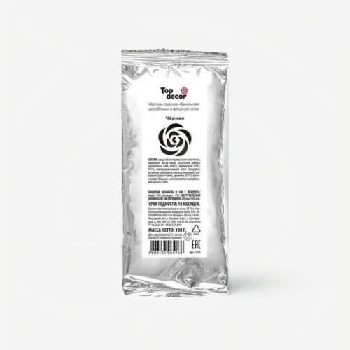 Мастика кондитерская ванильная Top Decor "Чёрная" 100 г tp66118, 119 ₽ Мастика кондитерская ванильная Top Decor "Чёрная" 100 г tp66118
