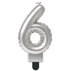 Свеча декоративная Цифра "6" Шар Серебро 622096-6	, 89 ₽ Свеча декоративная Цифра "6" Шар Серебро 622096-6