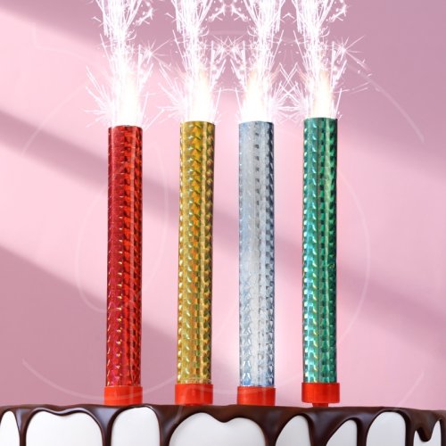 Свечи декоративные "Фонтан" 17,5 см 4 шт 1553640