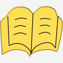 Топпер декоративный акриловый "Книга" Золото 4х3 см ТСК383, 100 ₽ Топпер декоративный акриловый "Книга" Золото 4х3 см ТСК383