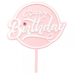Топпер декоративный акриловый "Happy Birthday" Розовый Топ-59, 139 ₽ Топпер декоративный акриловый "Happy Birthday" Розовый Топ-59