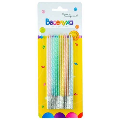 Свечи декоративные "Завитки" Пастельные 15 см 12 шт 620200-12, 190 ₽ Свечи декоративные "Завитки" Пастельные 15 см 12 шт 620200-12