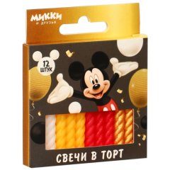 Свечи декоративные "Микки Маус" 6,5 см 12 шт 9668471, 89 ₽ Свечи декоративные "Микки Маус" 6,5 см 12 шт 9668471