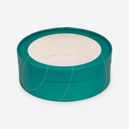 Коробка для сладостей с окном круглая зелёная 16х7 см , 159 ₽ Коробка для сладостей с окном круглая зелёная 16х7 см