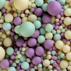 Посыпка кондитерская из дутого риса жемчуг матовый "Сиренево-жёлто-зелёный микс" 50 г 092м, 79 ₽ Посыпка кондитерская из дутого риса жемчуг матовый "Сиренево-жёлто-зелёный микс" 50 г 092м