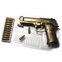 Форма пластиковая "Пистолет и патроны" , 290 ₽ Форма пластиковая "Пистолет и патроны"