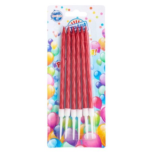 Свечи декоративные Рубиновые 14 см 6 шт 7597562, 190 ₽ Свечи декоративные Рубиновые 14 см 6 шт 7597562