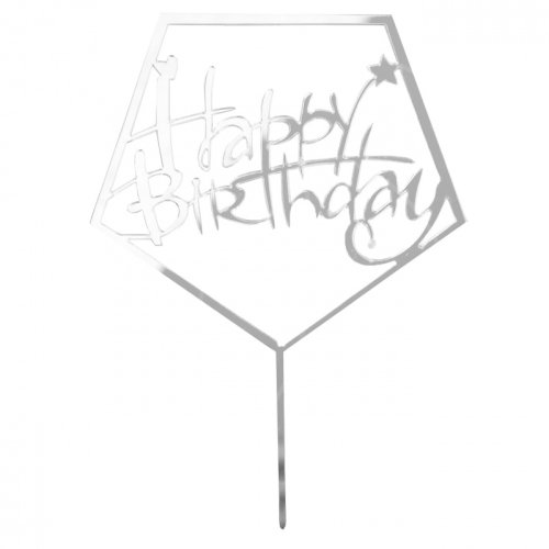 Топпер декоративный акриловый "С Днём Рождения" Серебро 3960636, 149 ₽ Топпер декоративный акриловый "С Днём Рождения" Серебро 3960636