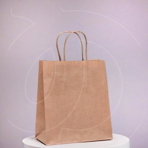 Пакет бумажный с ручками Крафт 24х28х14 см , 29 ₽ Пакет бумажный с ручками Крафт 24х28х14 см