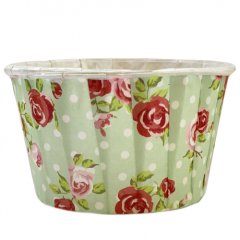 Капсула бумажная с подворотом "Зелёная с розами" D50 H40 1 шт , 6 ₽ Капсула бумажная с подворотом "Зелёная с розами" D50 H40 1 шт