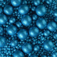 Посыпка кондитерская из дутого риса жемчуг блестящий "Синий микс" 50 г 702, 250 ₽ Посыпка кондитерская из дутого риса жемчуг блестящий "Синий микс" 50 г 702