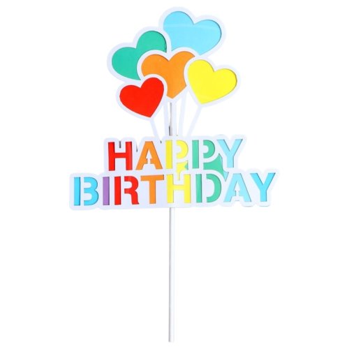 Топпер декоративный бумажный "Happy Birthday. Шарики" 7181412, 190 ₽ Топпер декоративный бумажный "Happy Birthday. Шарики" 7181412