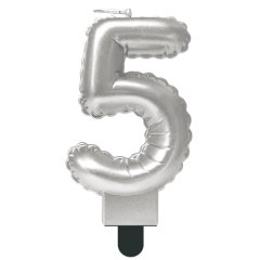 Свеча декоративная Цифра "5" Шар Серебро 622096-5	, 89 ₽ Свеча декоративная Цифра "5" Шар Серебро 622096-5