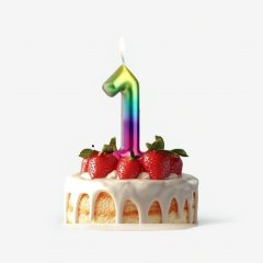 Свеча декоративная Цифра "1" Шар Радуга 5311068, 139 ₽ Свеча декоративная Цифра "1" Шар Радуга 5311068