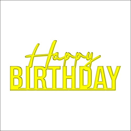 Топпер декоративный акриловый "Happy Birthday" Золото 11х5 см ТСК66 , 249 ₽ Топпер декоративный акриловый "Happy Birthday" Золото 11х5 см ТСК66