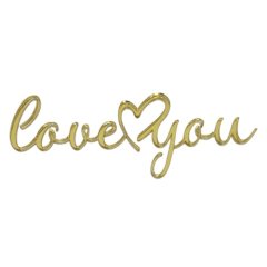 Топпер декоративный акриловый "love you" Золото 10,5х4 см 35825
