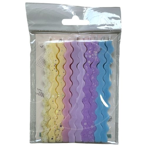 Свечи декоративные для бенто-торта "Волны" Белый, розовый, фиолетовый, голубой 00085