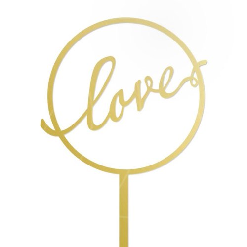 Топпер декоративный акриловый "Love" Золотой TA/6, 190 ₽ Топпер декоративный акриловый "Love" Золотой TA/6