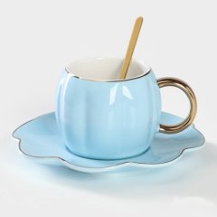 Набор чашка, блюдце, ложка керамика "Голубой цветок" 6973410, 1090 ₽ Набор чашка, блюдце, ложка керамика "Голубой цветок" 6973410