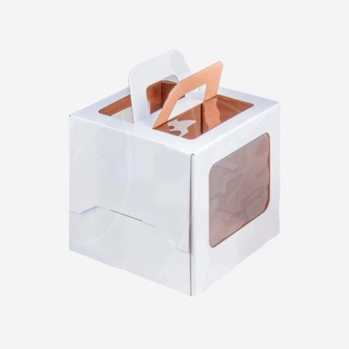 Коробка для торта/пряничного домика с окном и ручками белая 20х20х20 см 019050, 159 ₽ Коробка для торта/пряничного домика с окном и ручками белая 20х20х20 см 019050