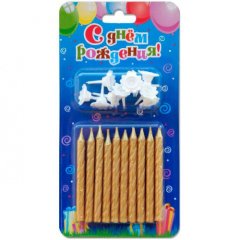 Свечи декоративные "Завитки" Золотые 6 см 10 шт 0107, 3938154, 150 ₽ Свечи декоративные "Завитки" Золотые 6 см 10 шт 0107, 3938154