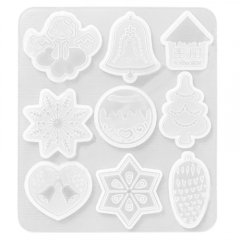 Молд силиконовый "Новогодние украшения на елку" M-131, m-131, 399 ₽ Молд силиконовый "Новогодние украшения на елку" M-131, m-131