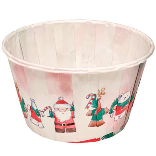 Капсула бумажная с подворотом D50 H40 "Новогодняя" 1 шт Б-54 , 6 ₽ Капсула бумажная с подворотом D50 H40 "Новогодняя" 1 шт Б-54