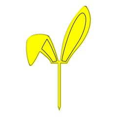 Топпер декоративный акриловый "Кроличье ушко" Золото 7х6,5 см ТСК92, 290 ₽ Топпер декоративный акриловый "Кроличье ушко" Золото 7х6,5 см ТСК92