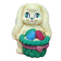 Молд силиконовый 3D "Зайка с корзинкой" 4164
