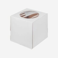 Коробка для торта с окном белая 24х24х30 см 19110, 219 ₽ Коробка для торта с окном белая 24х24х30 см 19110