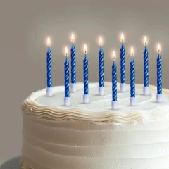 Свечи декоративные Металлик синие 10 шт 2919669, 119 ₽ Свечи декоративные Металлик синие 10 шт 2919669