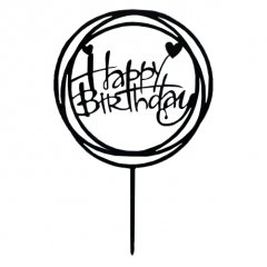 Топпер декоративный акриловый "Happy Birthday. Рамка" Чёрный 3960643, Топ-43, 119 ₽ Топпер декоративный акриловый "Happy Birthday. Рамка" Чёрный 3960643, Топ-43