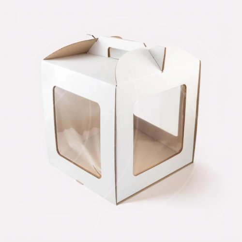 Коробка для торта с окном и ручками белая 30х30х30 см 780105, 189 ₽ Коробка для торта с окном и ручками белая 30х30х30 см 780105