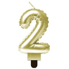 Свеча декоративная Цифра "2" Шар Золото 622095-2	, 89 ₽ Свеча декоративная Цифра "2" Шар Золото 622095-2