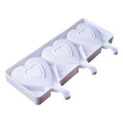 Форма силиконовая "Эскимо Сердечки" 3 шт СФ-100, 419 ₽ Форма силиконовая "Эскимо Сердечки" 3 шт СФ-100